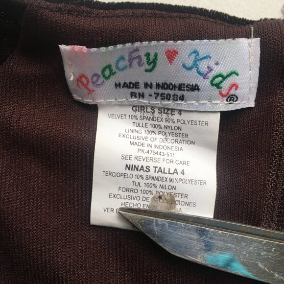 Peachy Kids Girls Dress Size 4 Velvet Top Ruffle Shimmer Bottom Tie-Back Rose - Picture 10 of 15